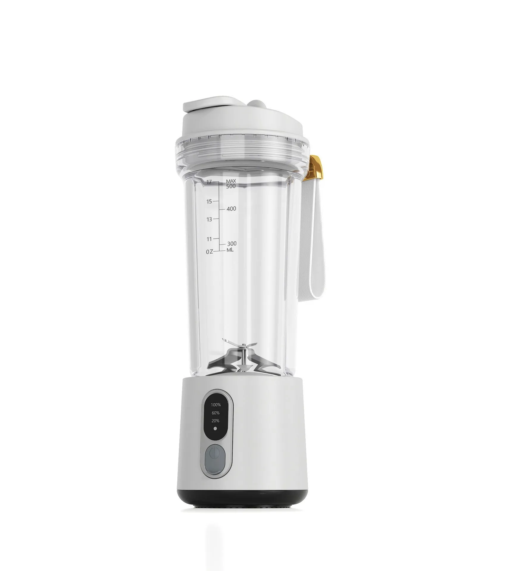 Portable electric juicer cup 500ml with 300W broken wall blender in black, white, gray, rose red, and ocean green