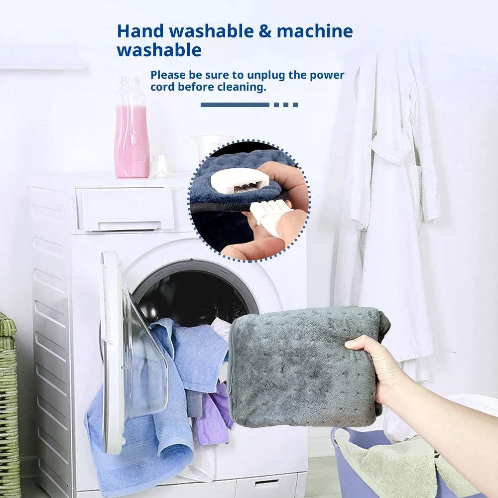 Gray household electric office hot compress physiotherapy blanket 30x60cm with EU plug