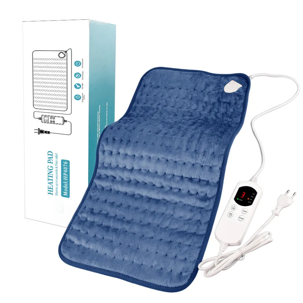 Gray household electric office hot compress physiotherapy blanket 30x60cm with EU plug
