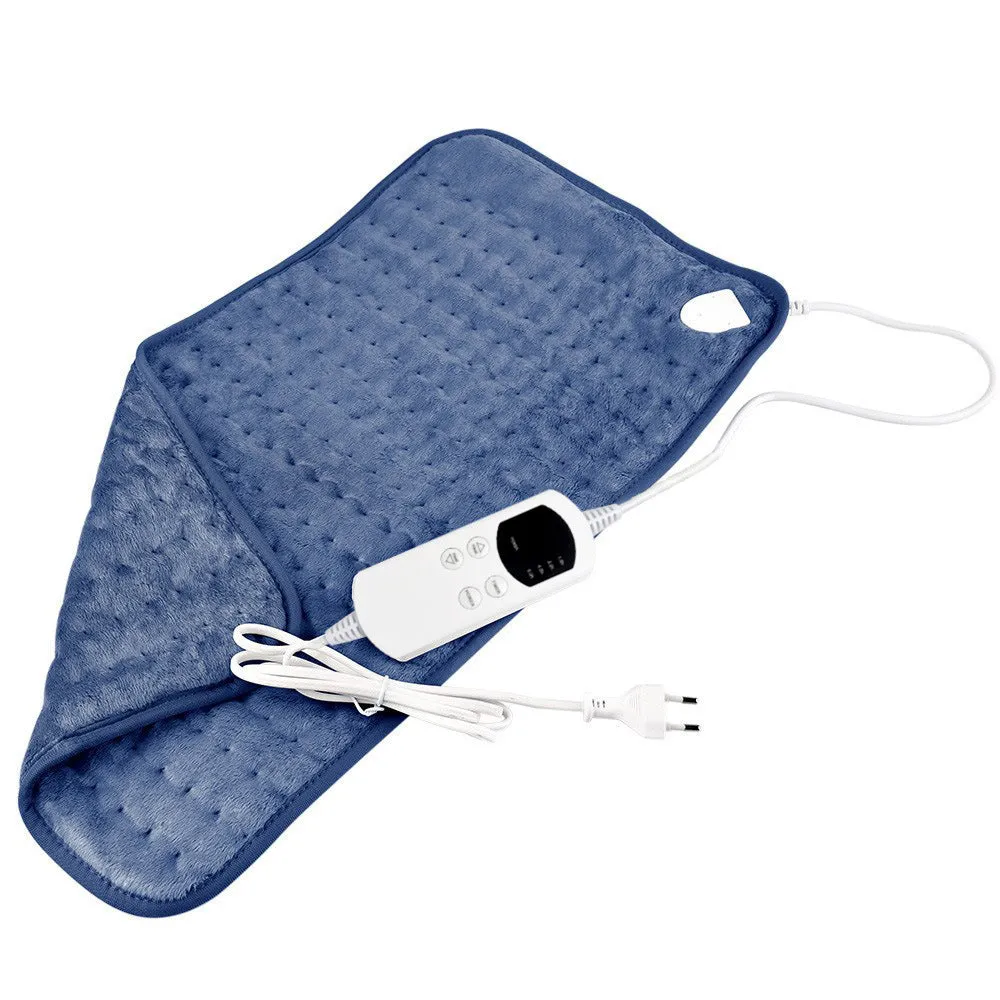 Gray household electric office hot compress physiotherapy blanket 30x60cm with EU plug
