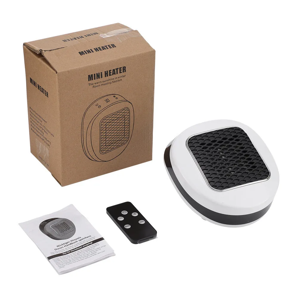 White ceramic heating electric hot air blower with remote control and dual voltage capability