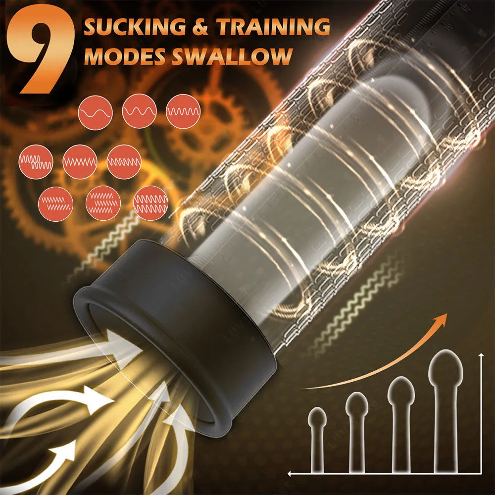 Diqiao coloured male masturbation device with electric pump for exercise stretching.