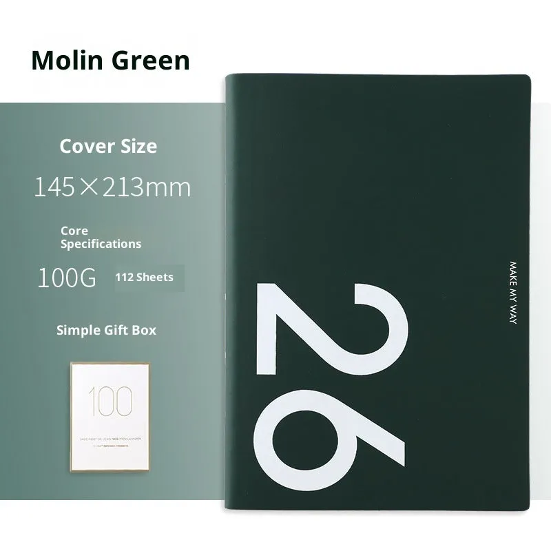 A5 imitation leather schedule notebook with two-pages-per-week layout and coloured cover options