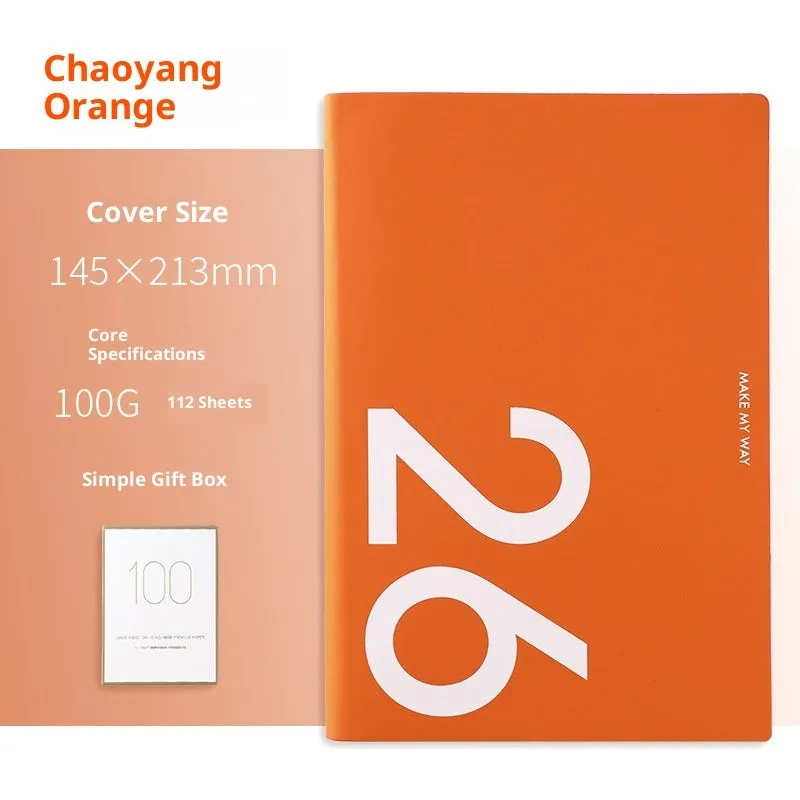 A5 imitation leather schedule notebook with two-pages-per-week layout and coloured cover options