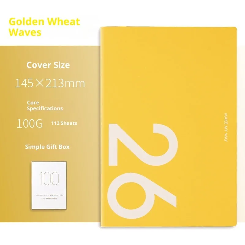 A5 imitation leather schedule notebook with two-pages-per-week layout and coloured cover options
