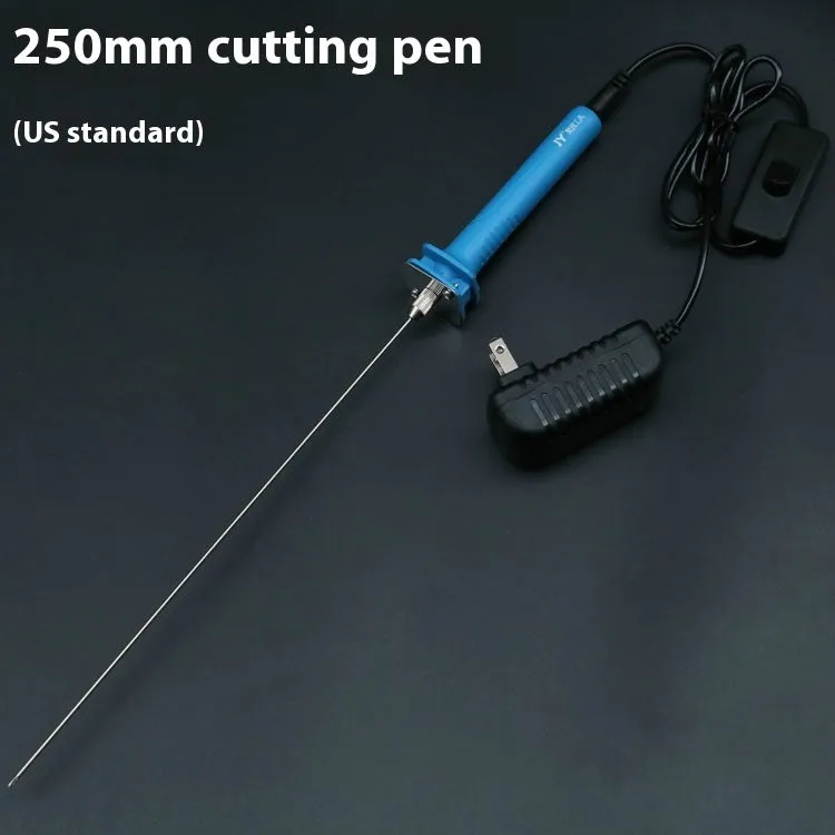Blue electric heating cutter pen with plastic handle for foam and pearl cotton cutting