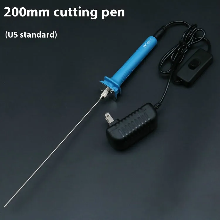 Blue electric heating cutter pen with plastic handle for foam and pearl cotton cutting