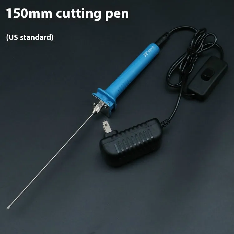 Blue electric heating cutter pen with plastic handle for foam and pearl cotton cutting