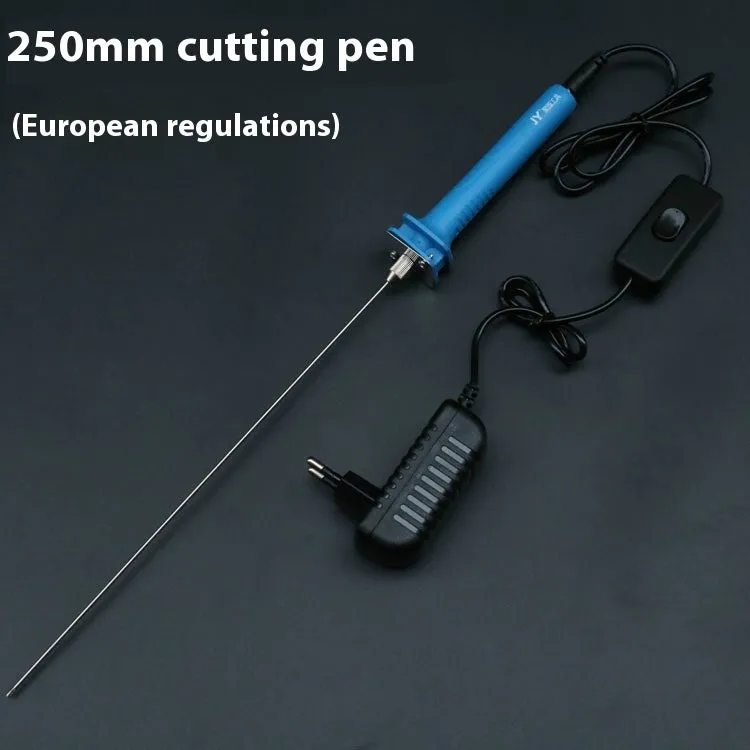 Blue electric heating cutter pen with plastic handle for foam and pearl cotton cutting