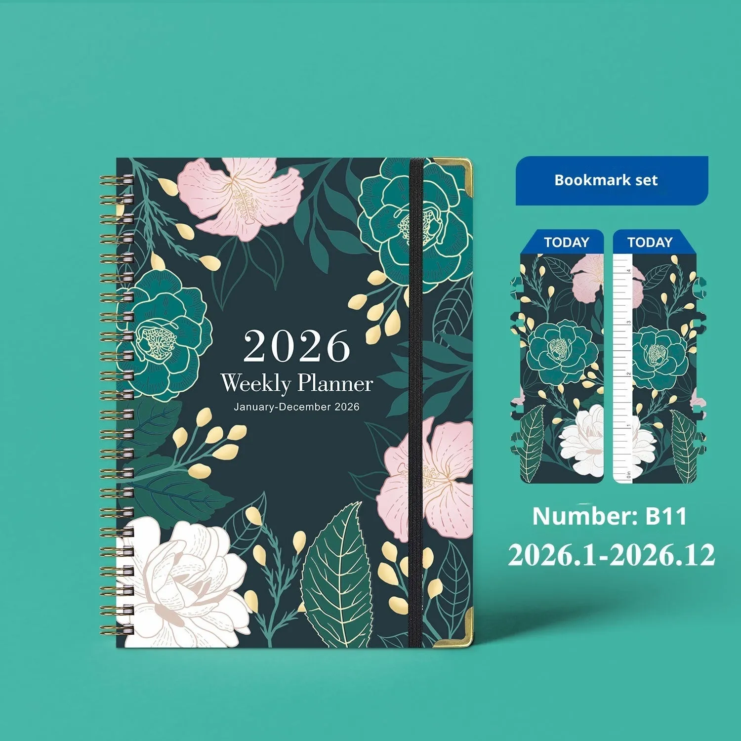 2026 A5 coil diary with paper cover and coil binding, eight colours available