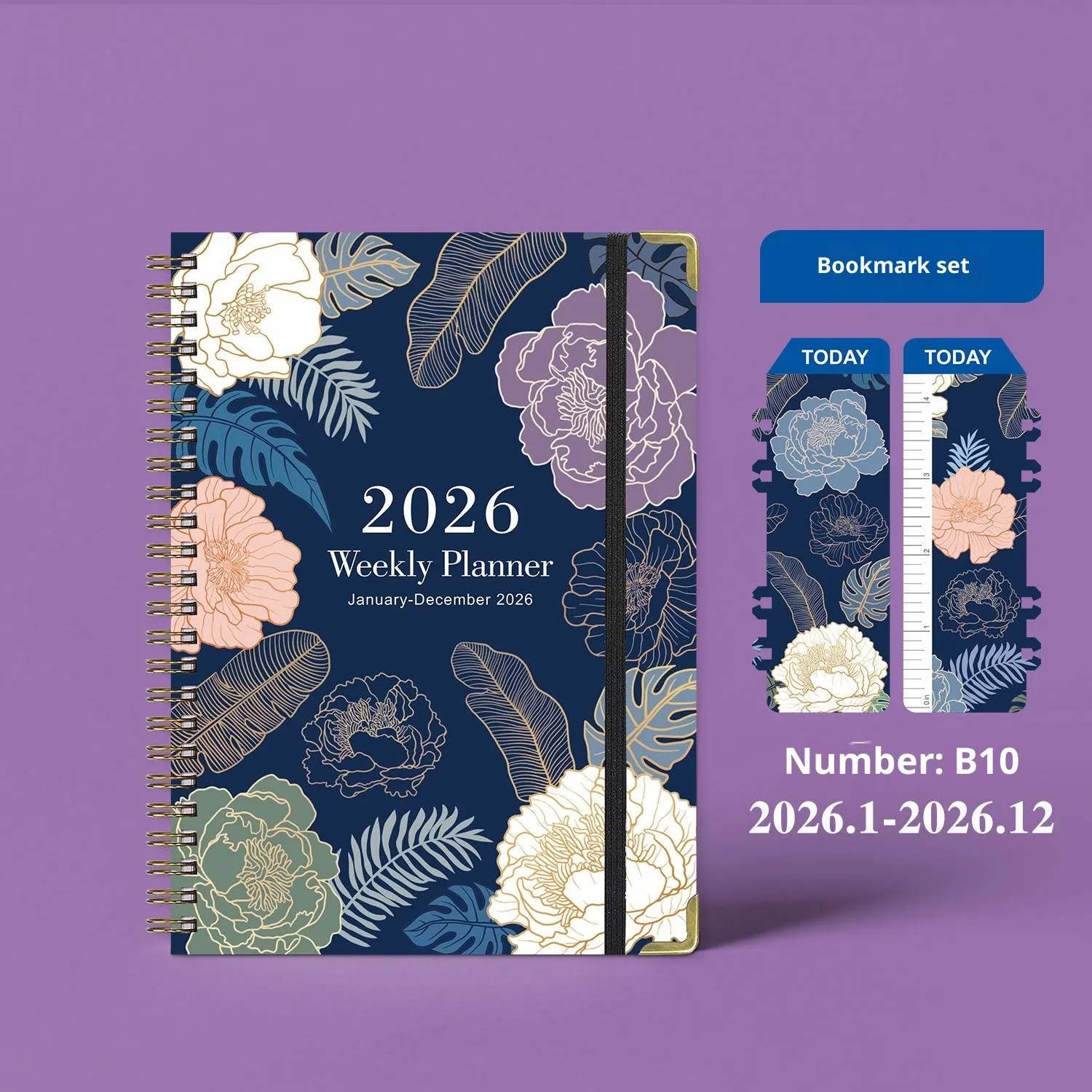 2026 A5 coil diary with paper cover and coil binding, eight colours available