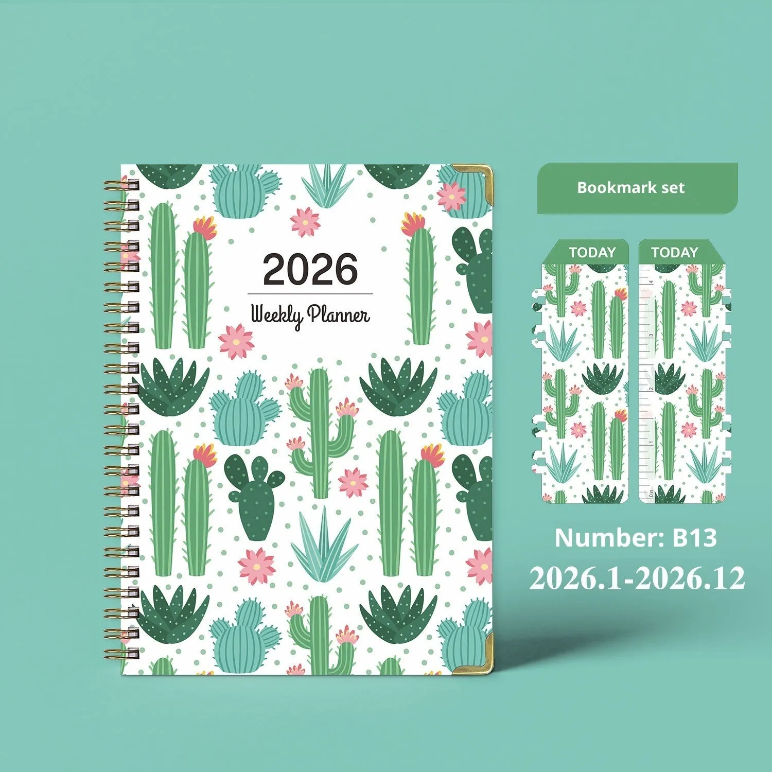 2026 A5 coil diary with paper cover and coil binding, eight colours available