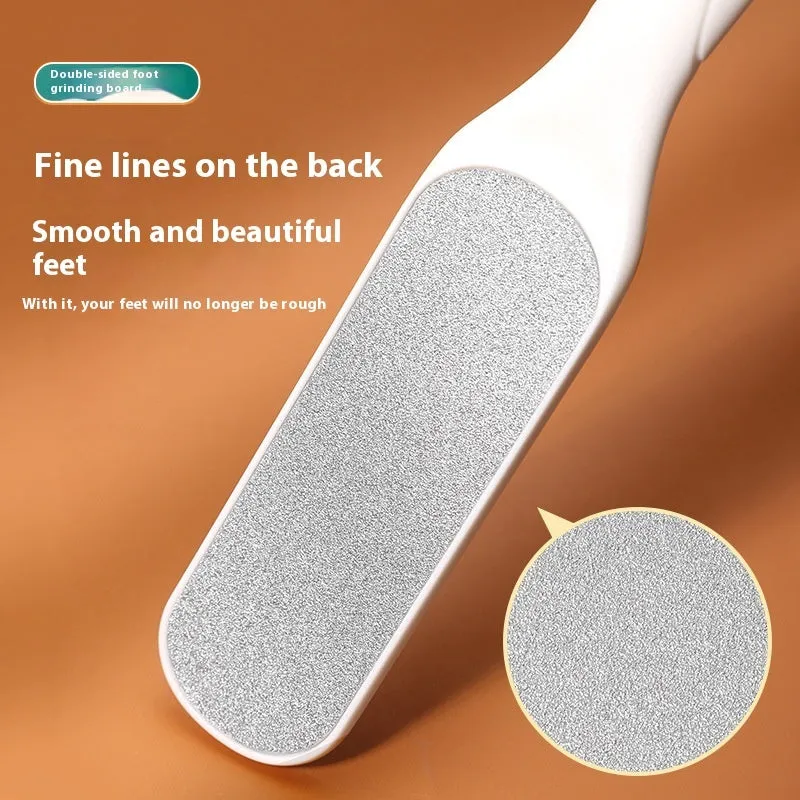 Double-sided stainless steel foot grinder for callus removal in black and white colour options