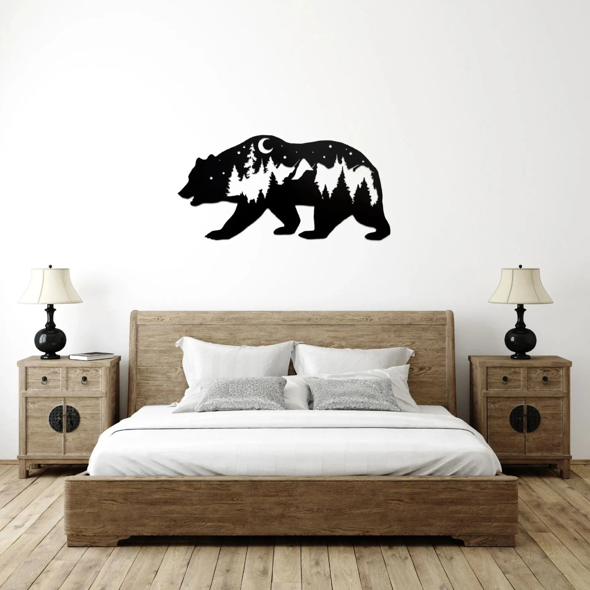 Modern simplicity iron metal animal letter lotus wall decoration in multiple sizes