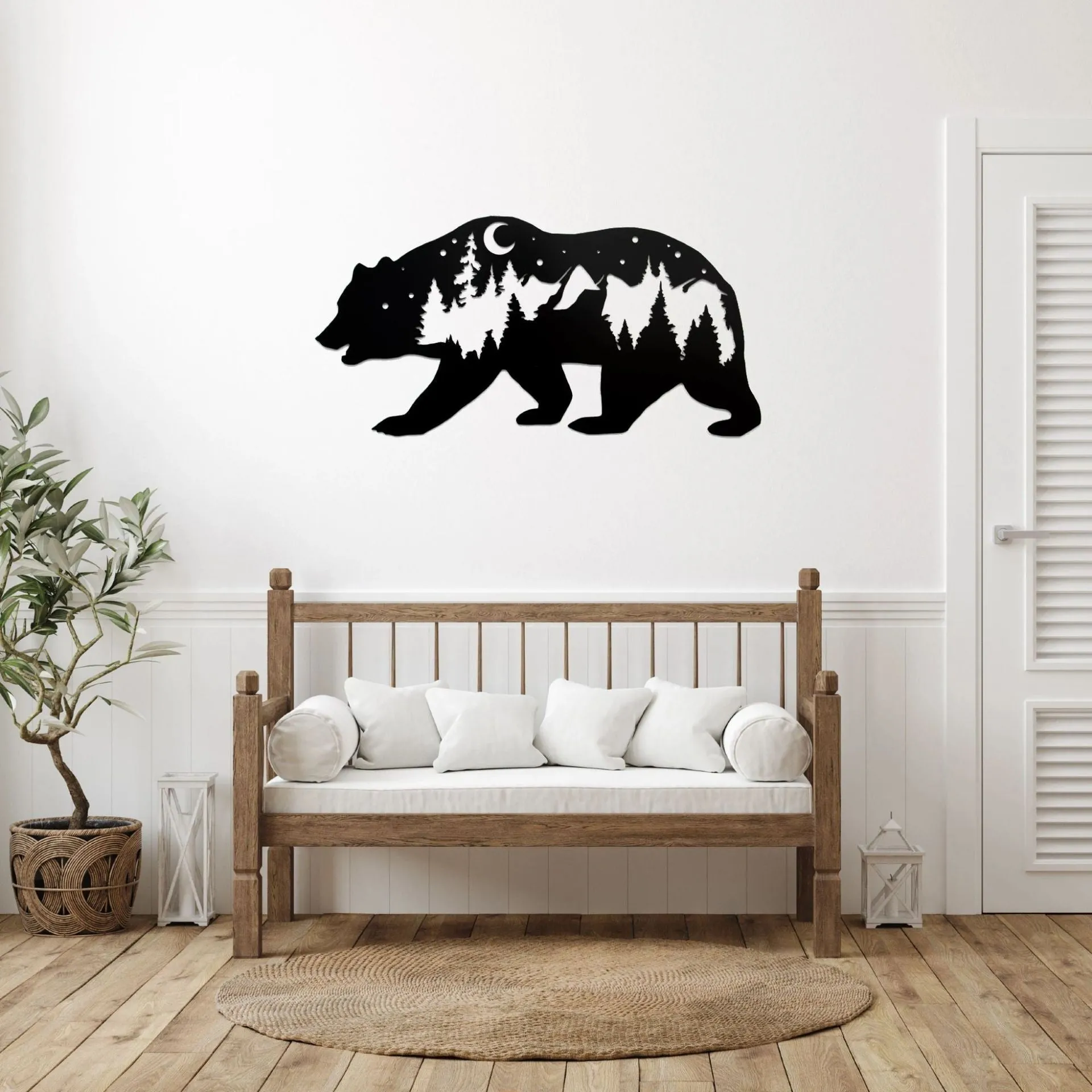 Modern simplicity iron metal animal letter lotus wall decoration in multiple sizes