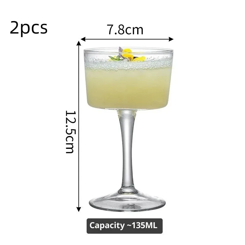Crystal hand carved martini cup with dragon motif in Japanese retro style