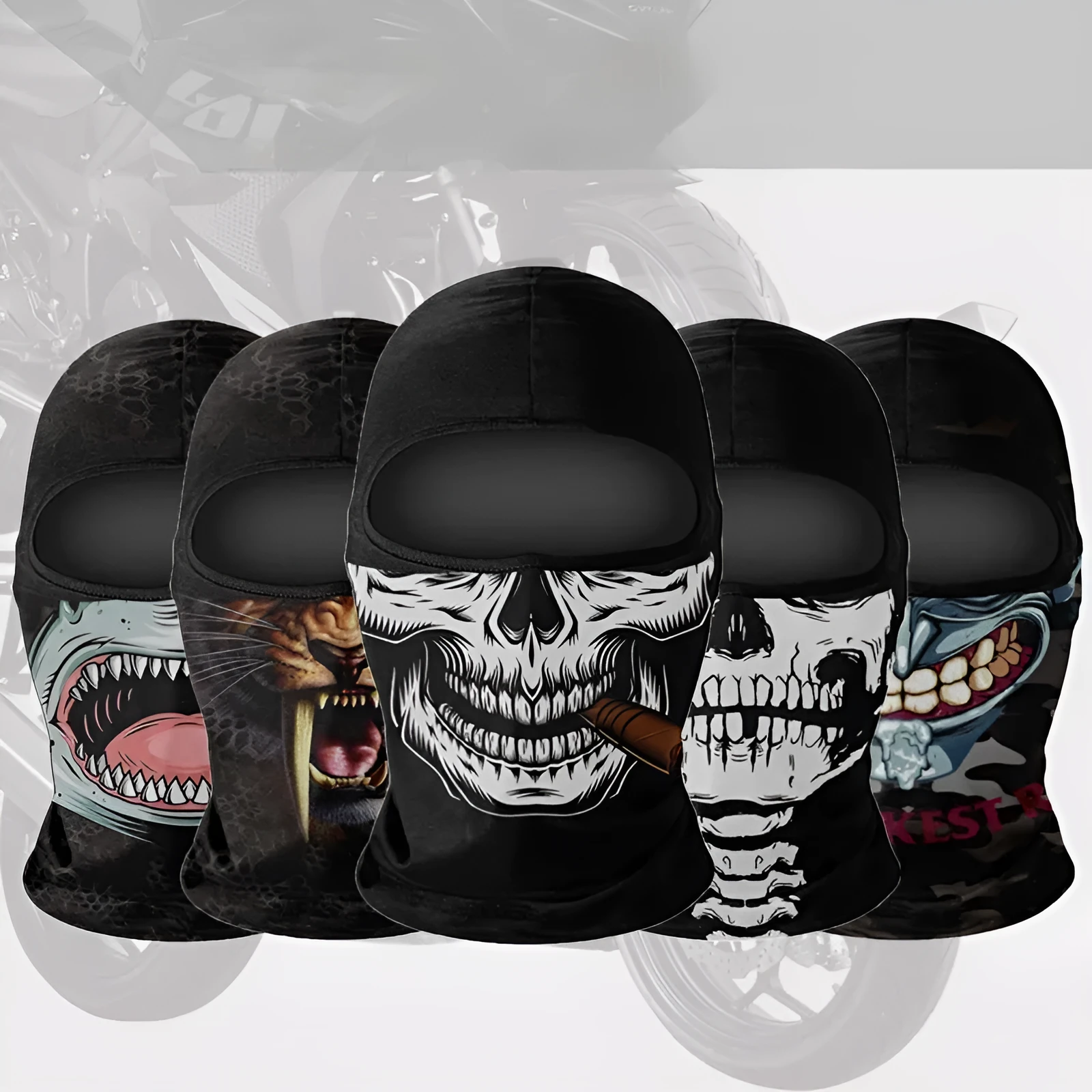 Motorcycle skull ice silk windproof sunscreen face mask in NK colour option