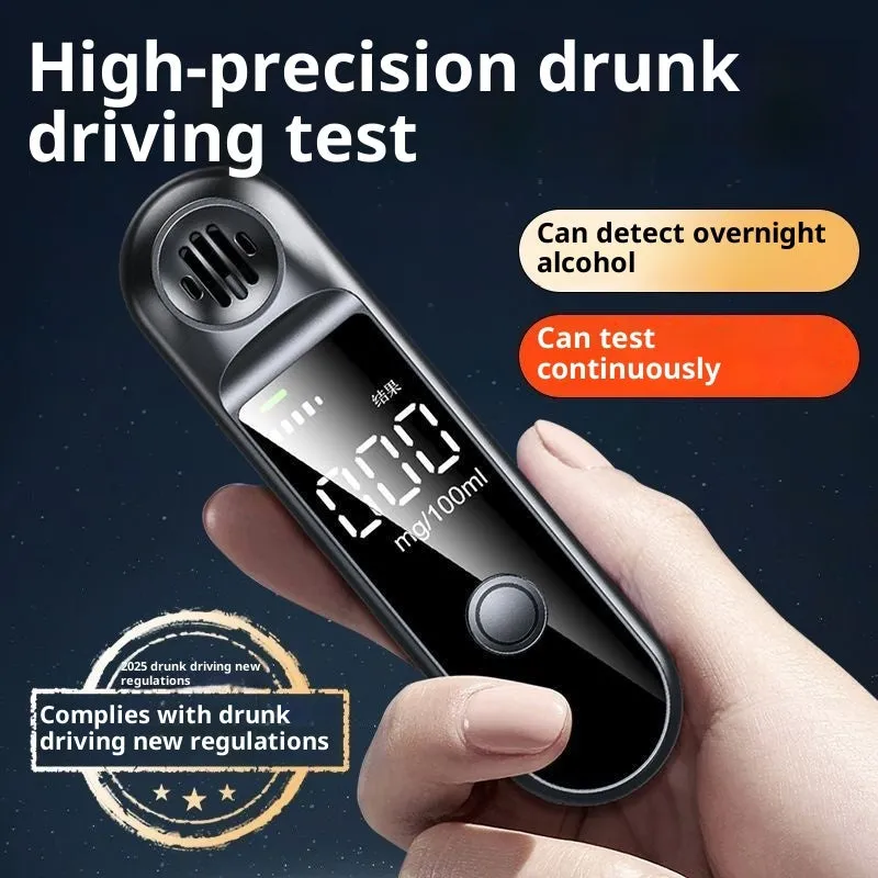Xiaojiu 1100 alcohol tester breathalyser with Type-C charging port and display