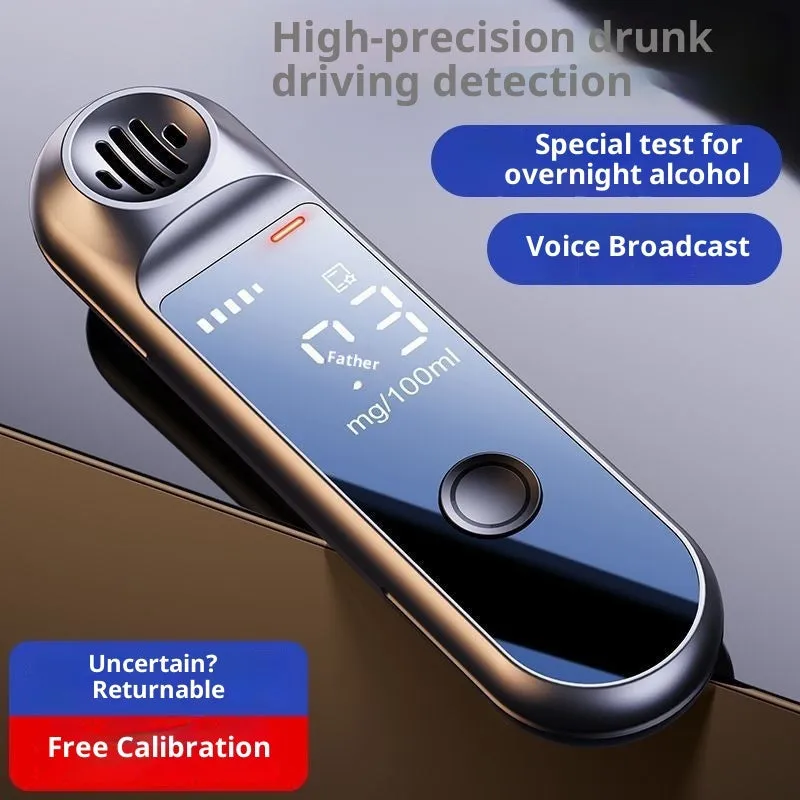Xiaojiu 1100 alcohol tester breathalyser with Type-C charging port and display