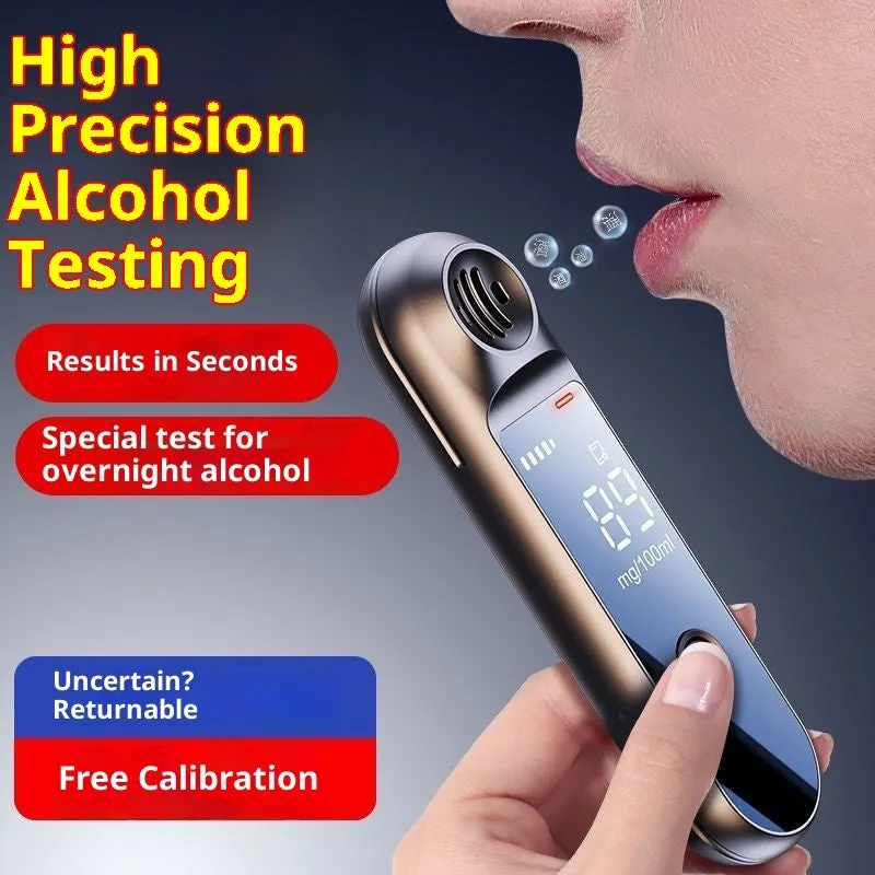 Xiaojiu 1100 alcohol tester breathalyser with Type-C charging port and display