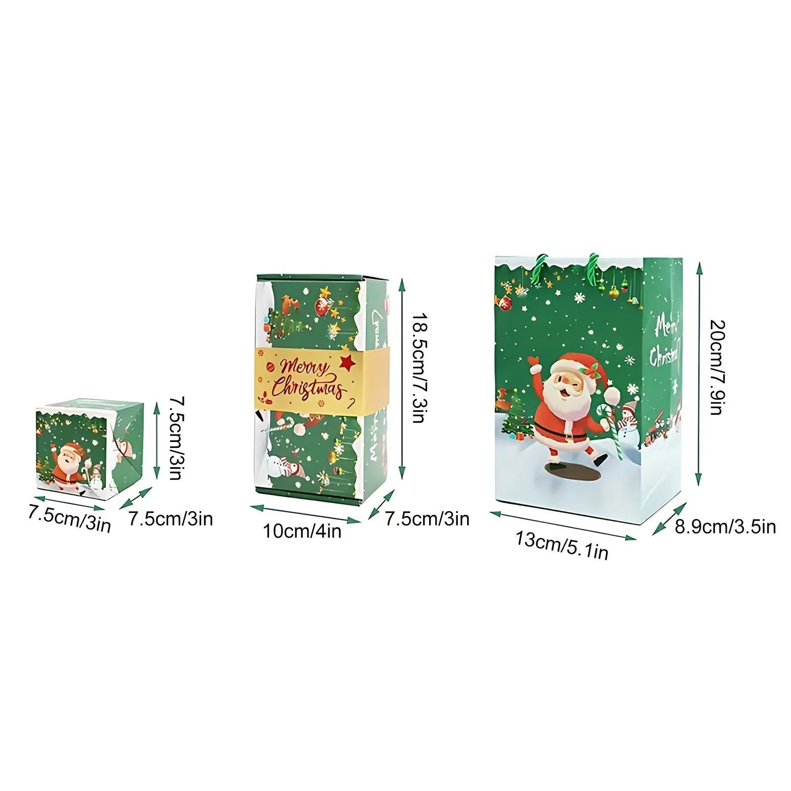 Surprise box birthday creative gift set with paper bounce boxes, gift box, and gift bag in Santa snowman red design