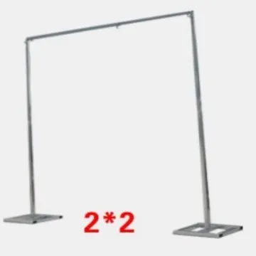 Wrought iron wedding photography background support system with telescopic frame and bold thickened bases