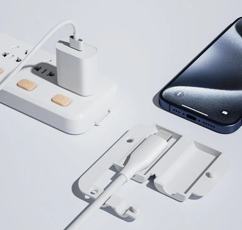 White anti-shock protective sleeve for children charger cable safety thickened leak-proof cover