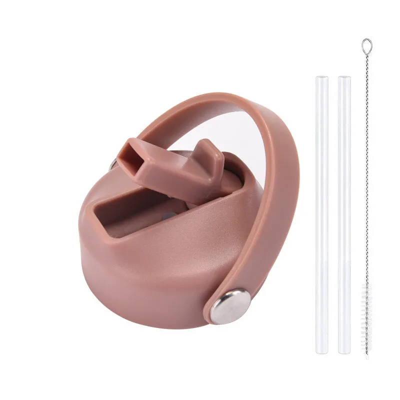Plastic water cup lid with handle in multiple colour options for reusable bottles