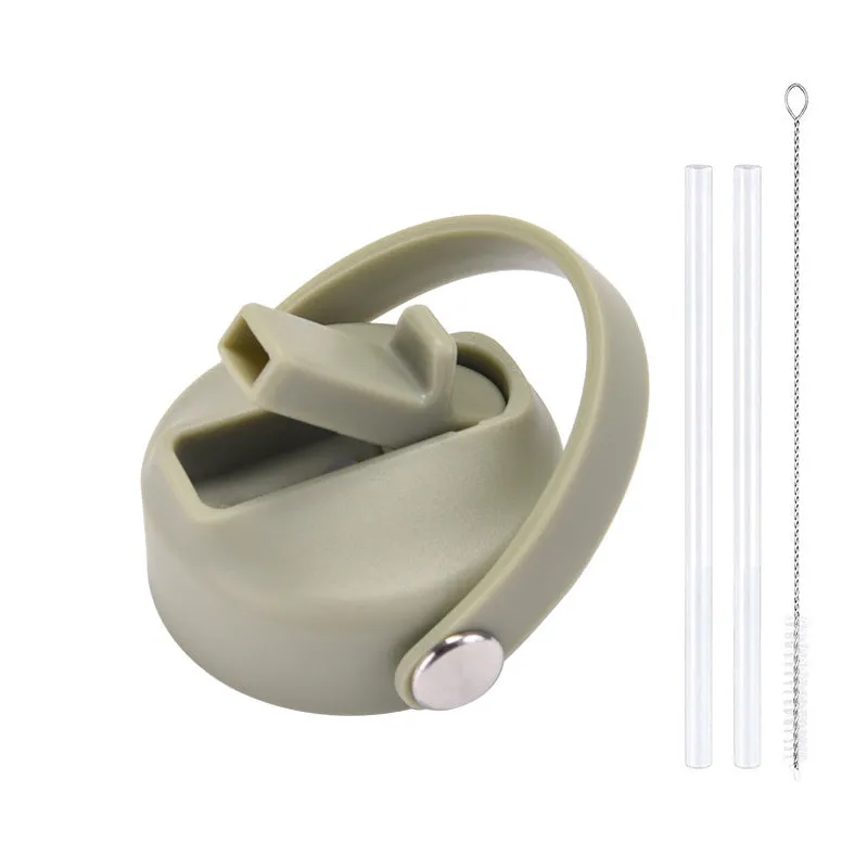 Plastic water cup lid with handle in multiple colour options for reusable bottles