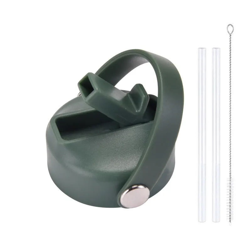 Plastic water cup lid with handle in multiple colour options for reusable bottles