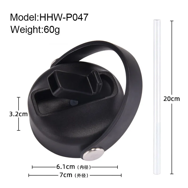 Plastic water cup lid with handle in multiple colour options for reusable bottles