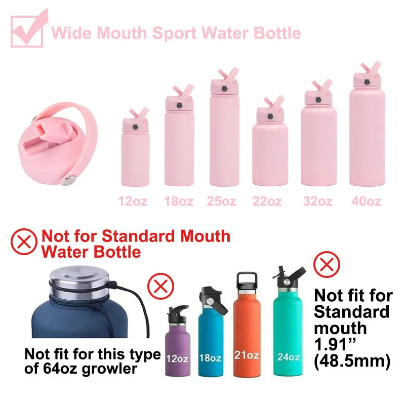 Plastic water cup lid with handle in multiple colour options for reusable bottles