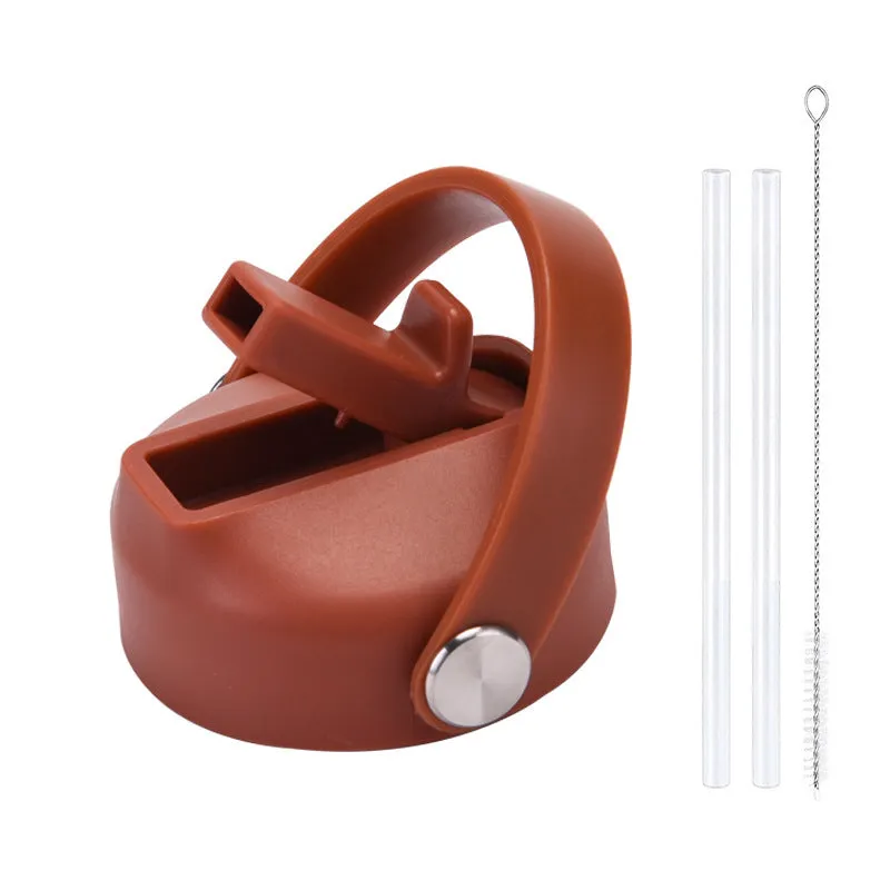 Plastic water cup lid with handle in multiple colour options for reusable bottles