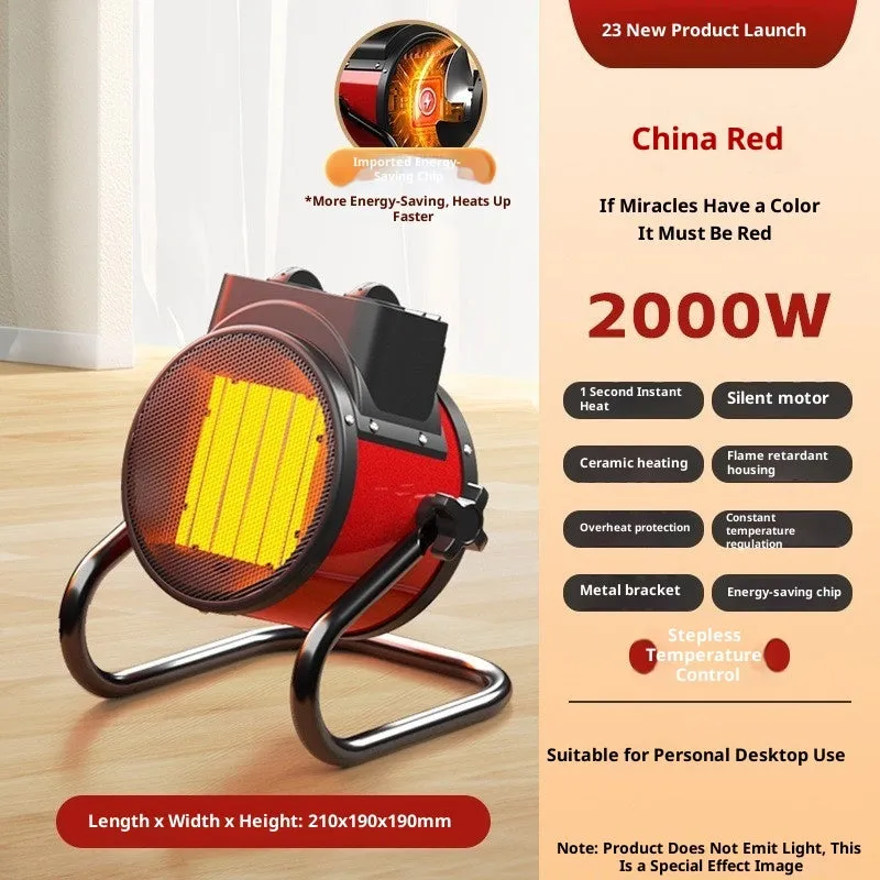 High-power mini heater 3000W with button controls quiet operation spray coating finish