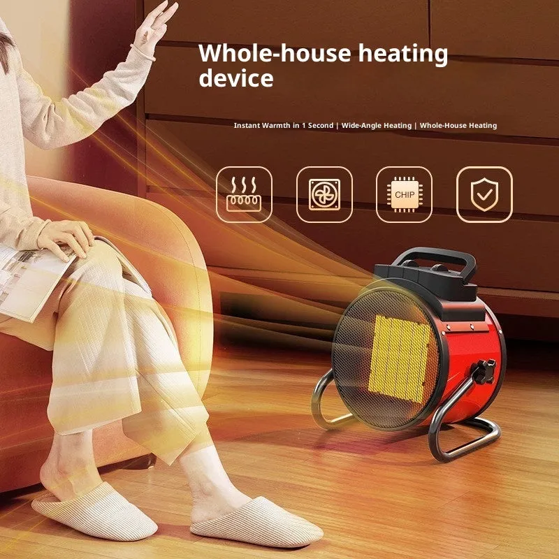 High-power mini heater 3000W with button controls quiet operation spray coating finish