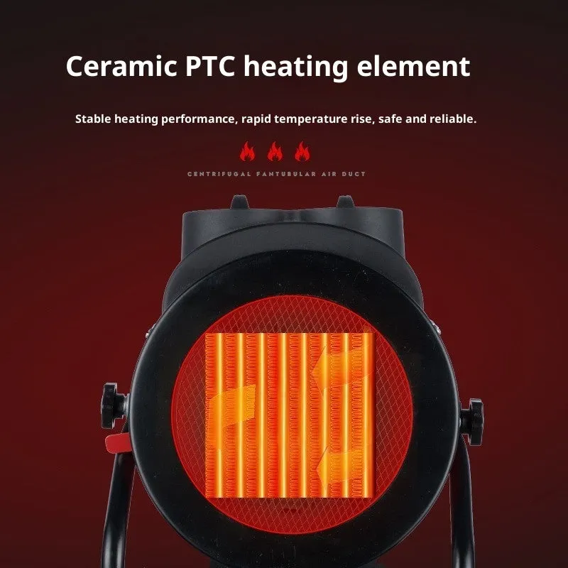 High-power mini heater 3000W with button controls quiet operation spray coating finish
