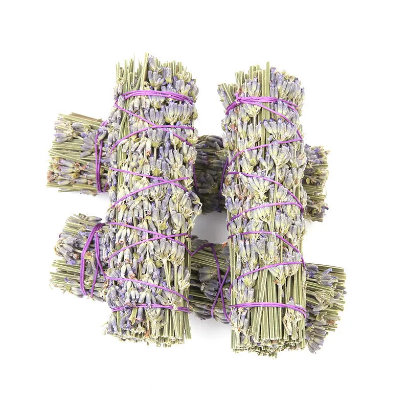 Natural lavender aromatherapy dried flower stick measuring 4 inches for botanical air freshening