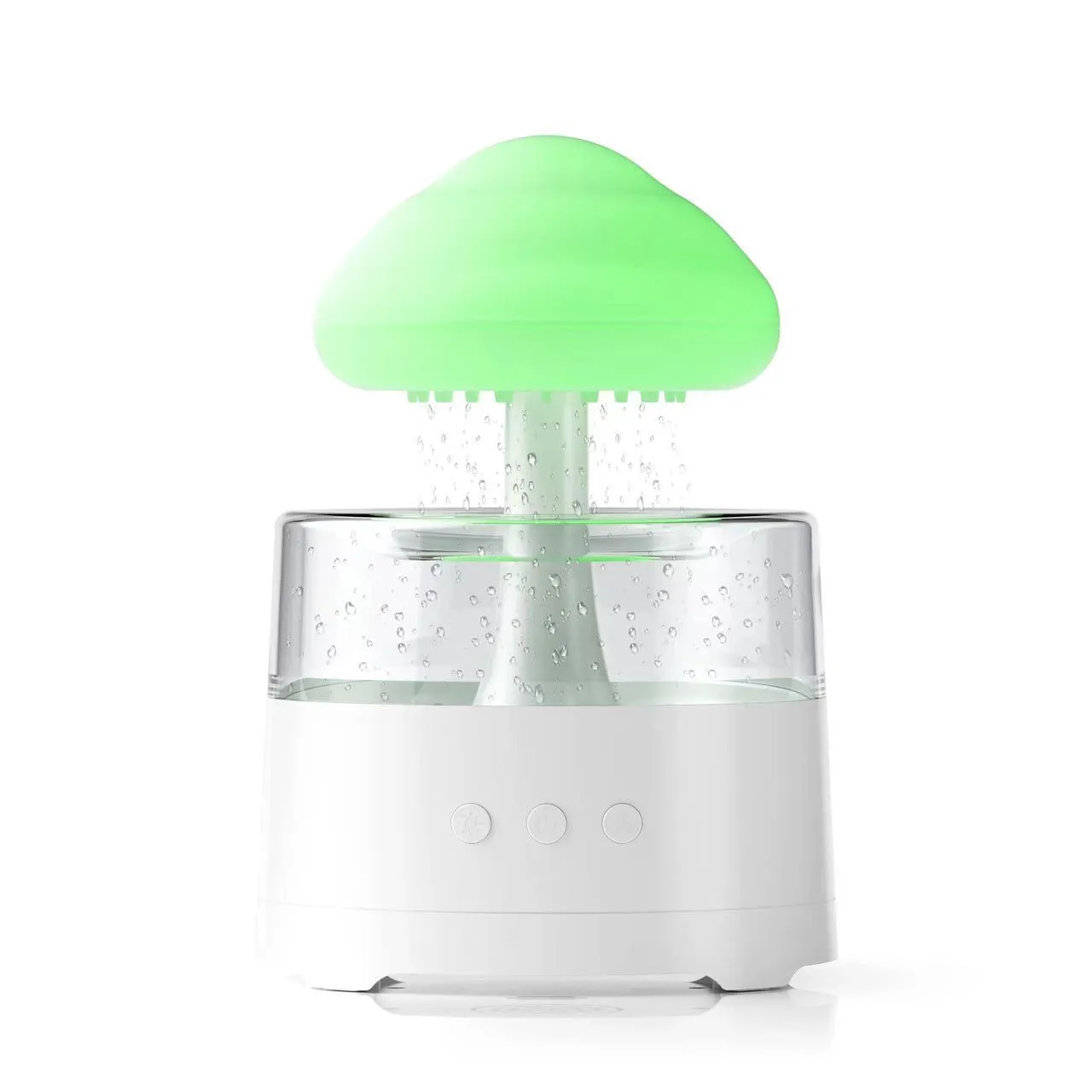 Creative mushroom cloud shaped resin desktop aroma diffuser with white colourful light and USB power