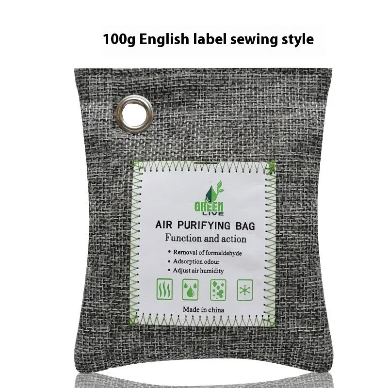 Sewing style bamboo charcoal bags for household formaldehyde removal and air purification