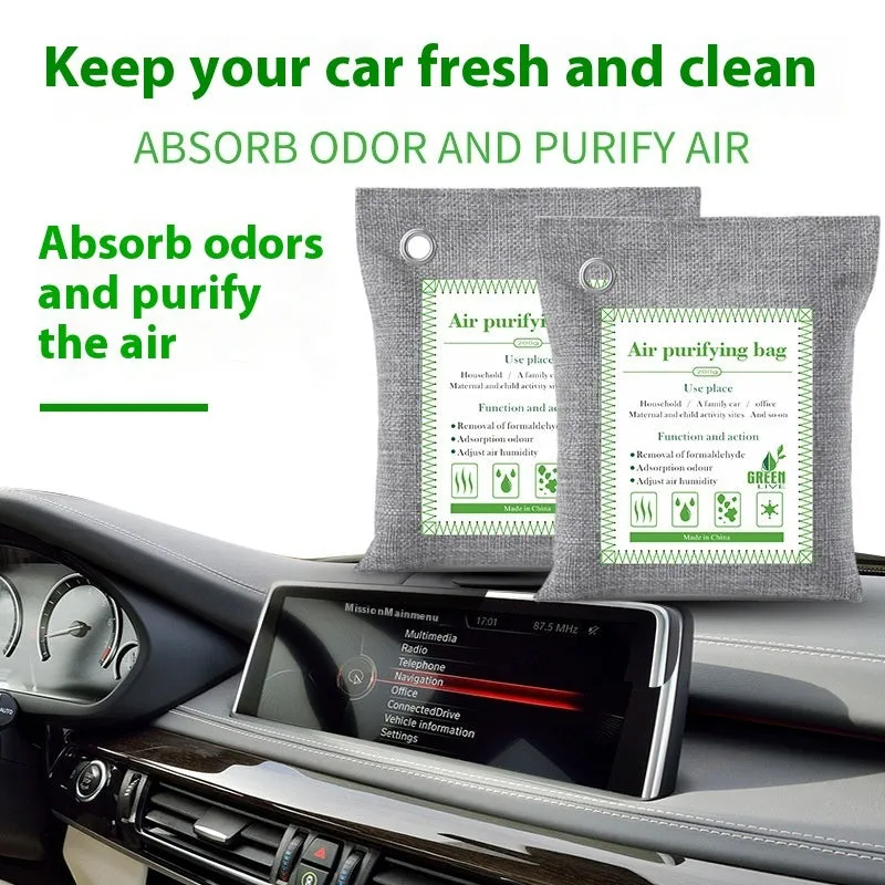 Sewing style bamboo charcoal bags for household formaldehyde removal and air purification
