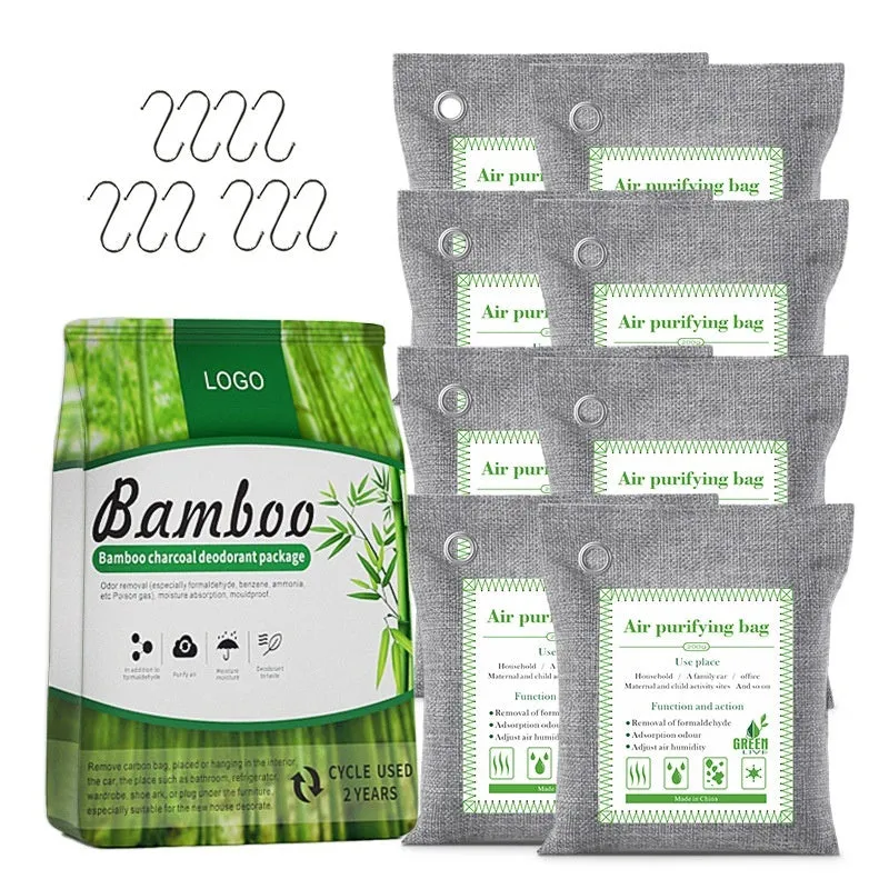 Sewing style bamboo charcoal bags for household formaldehyde removal and air purification