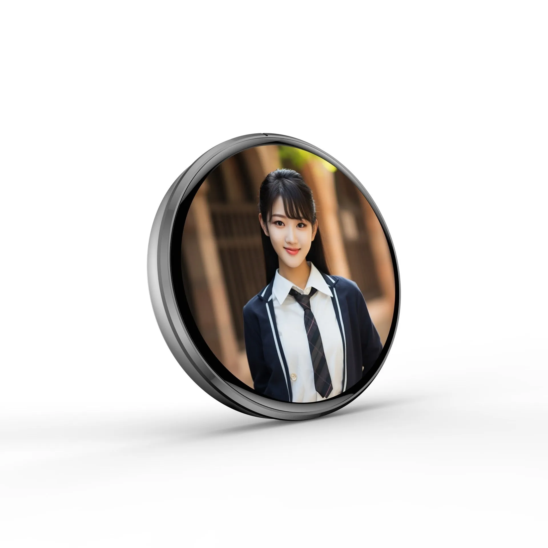 Smart electronic bar carry-on decoration two-dimensional badge in black plastic