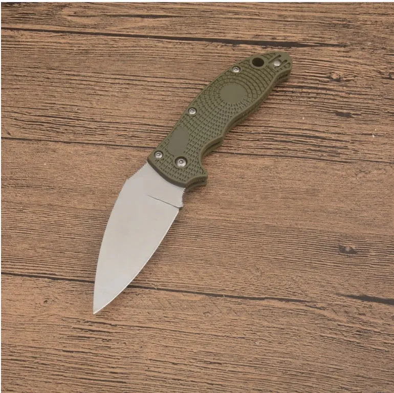 Portable folding fruit knife with 9CR13MOV blade and nylon glass fibre handle, 203mm full length, available in multiple colours