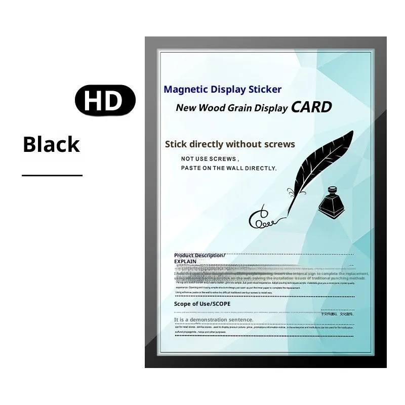 Magnetic PVC photo frame in rectangular American style for wall displays