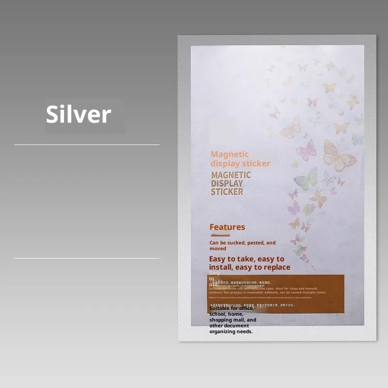 Magnetic PVC photo frame in rectangular American style for wall displays