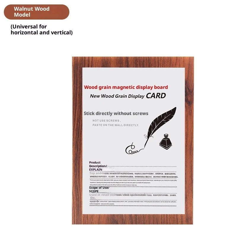 Magnetic PVC photo frame in rectangular American style for wall displays