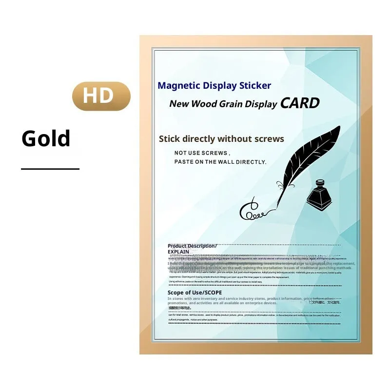 Magnetic PVC photo frame in rectangular American style for wall displays