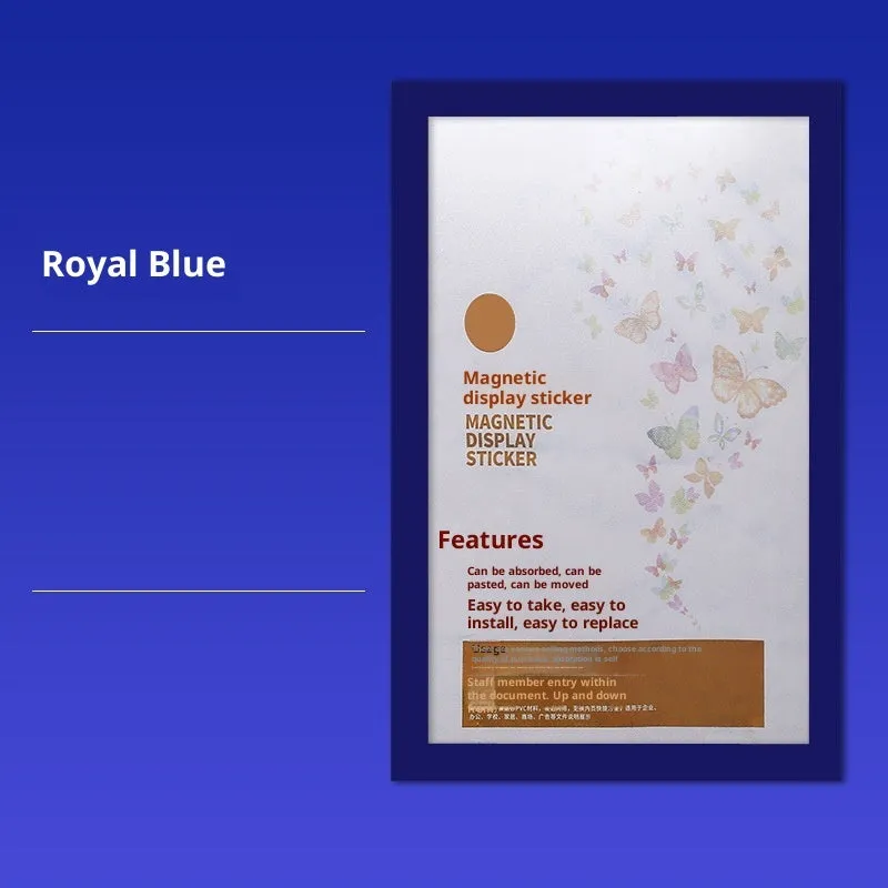 Magnetic PVC photo frame in rectangular American style for wall displays