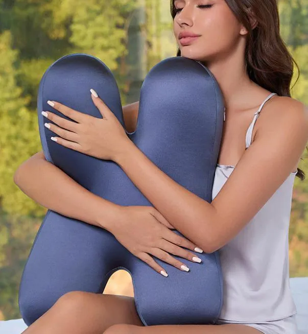 Purple memory foam pillow for side sleeping 58x40cm adult