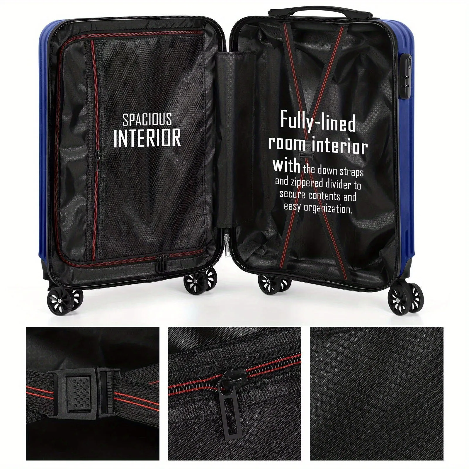 A set of two aluminium alloy travel trunks in towel colour, showing 14 inch and 20 inch sizes.